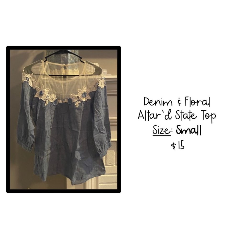 Denim & Floral Top